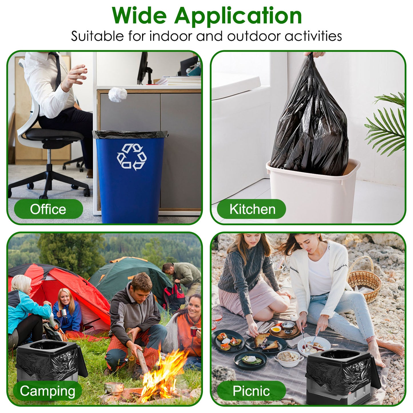 Lake Forest 5.3 Gallon Camping Trash Bags – 48 Count