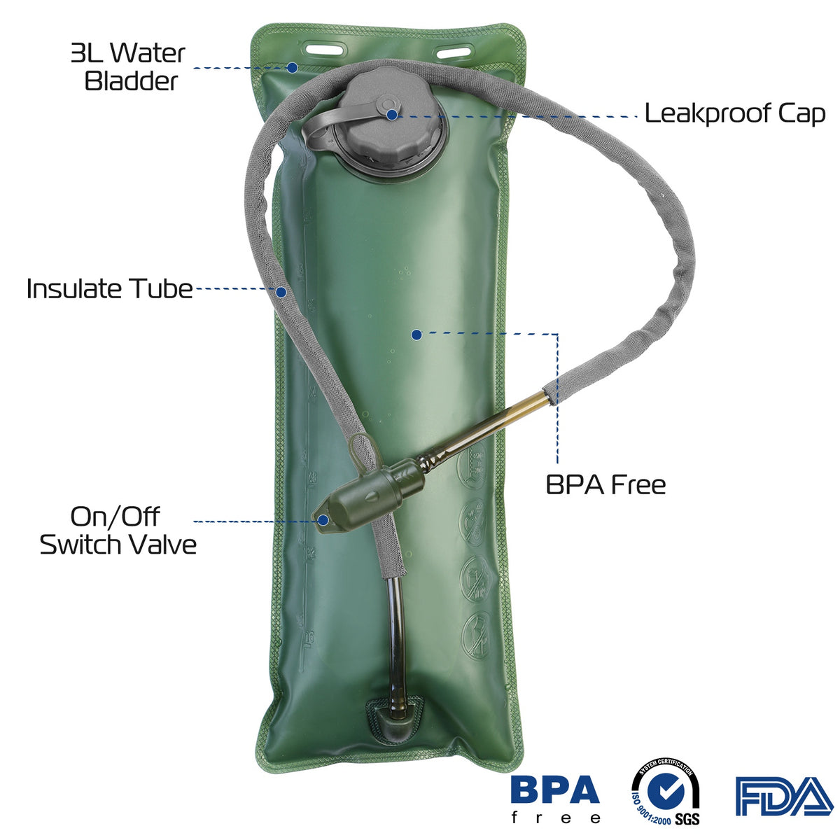 3L Hydration Vest with Water Bladder – ACU