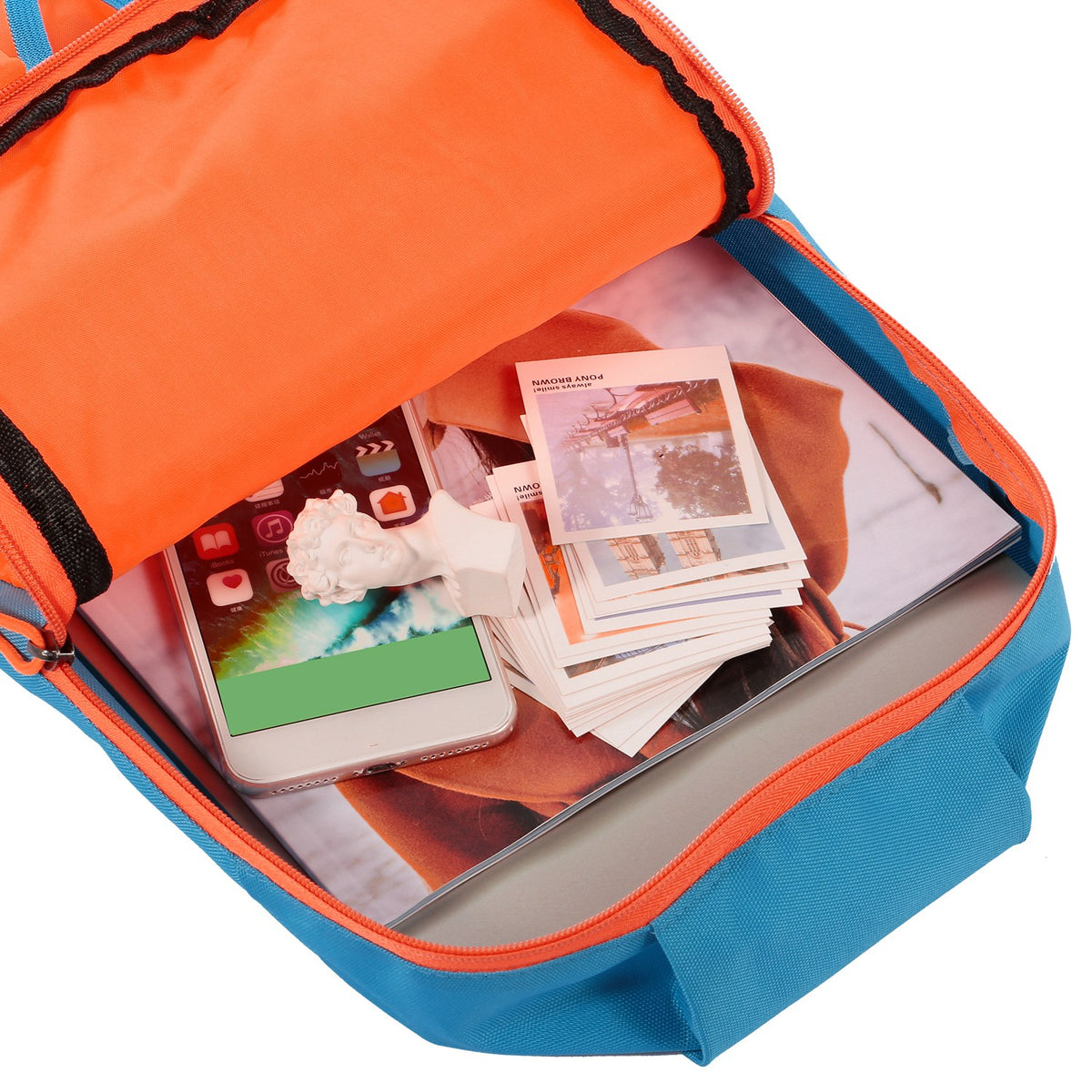 Blue/Orange 10L Lightweight Outdoor Sport Backpack