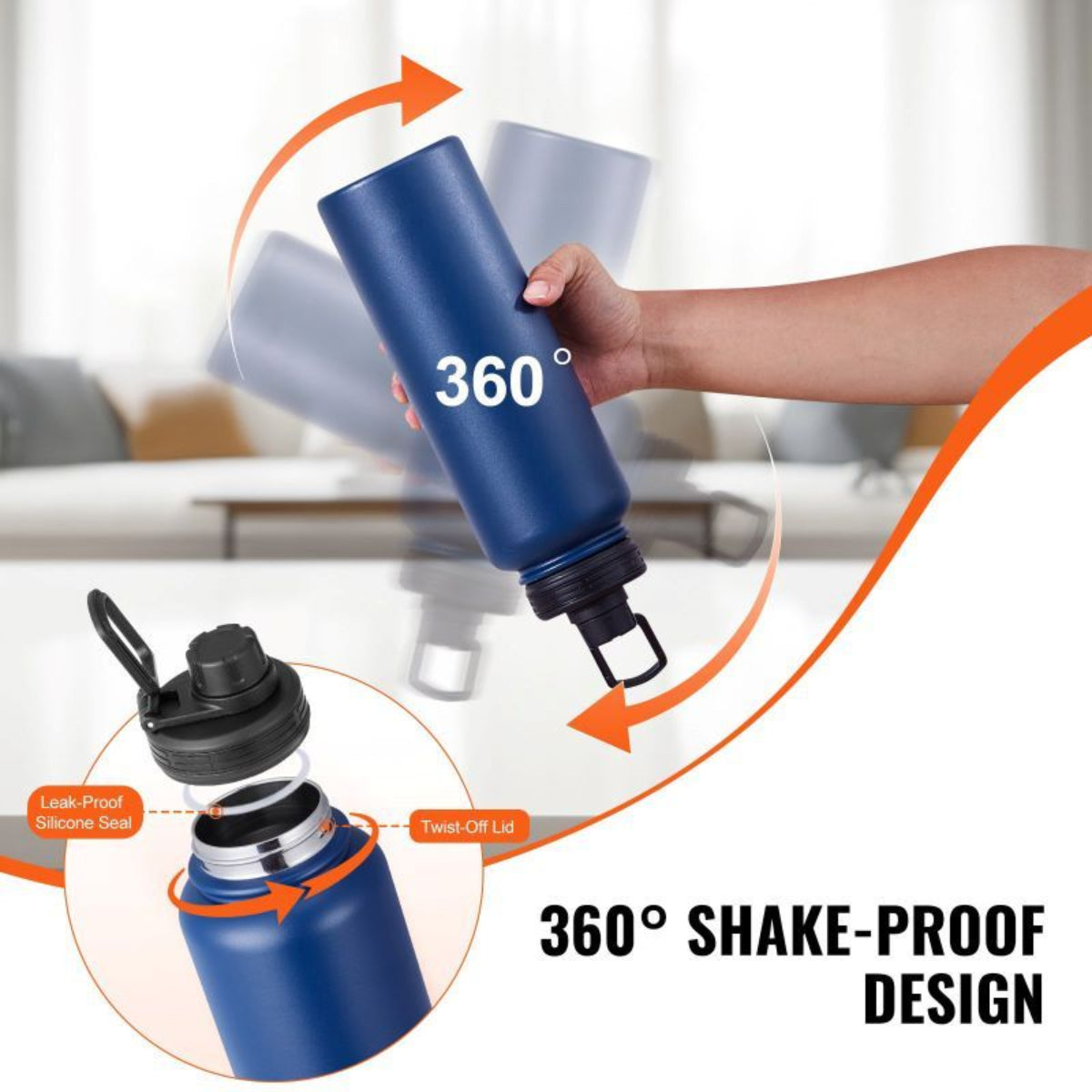 Insulated Stainless Steel Wide-Mouth Water Bottle — bottles, detail