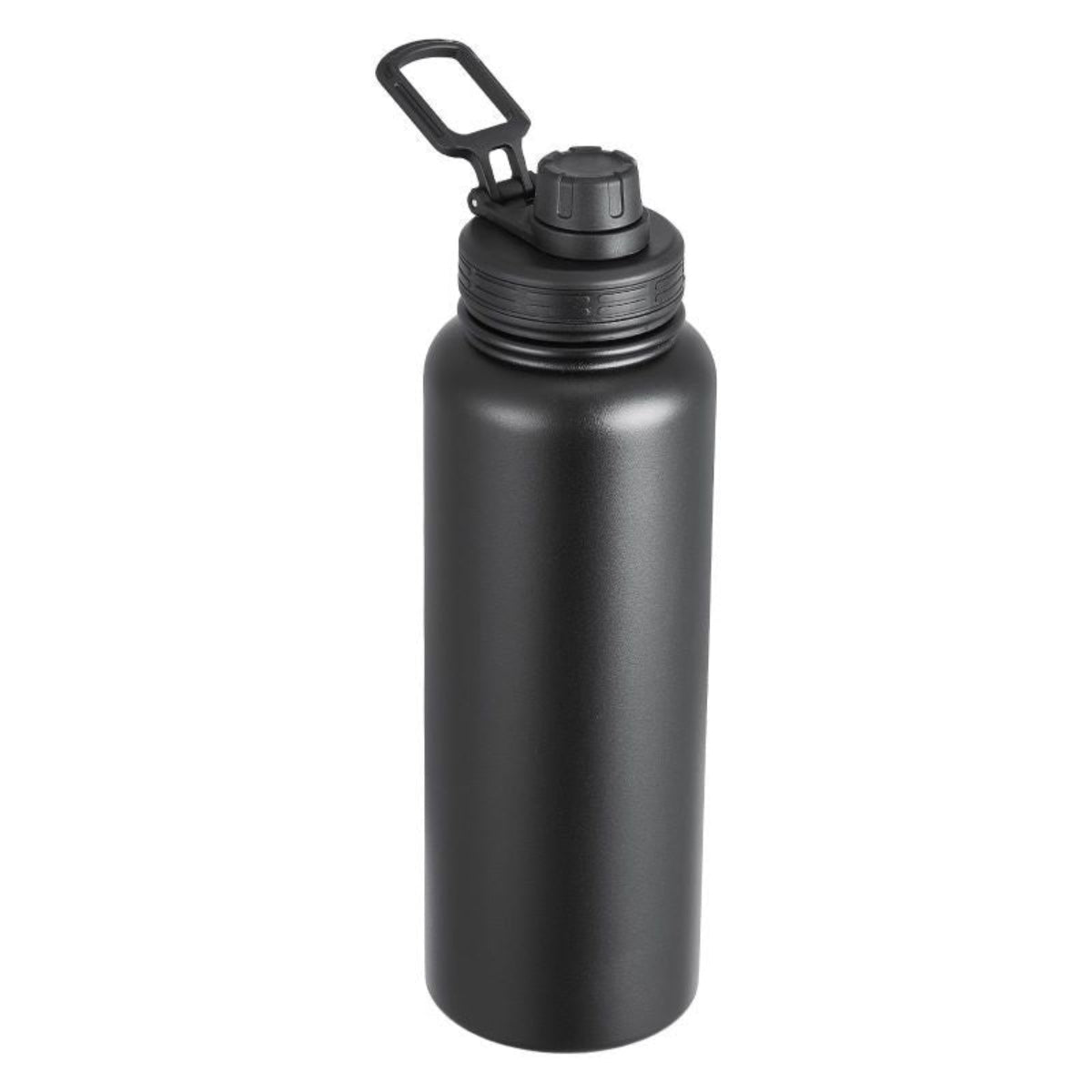 Insulated Stainless Steel Wide-Mouth Water Bottle — black, bottles