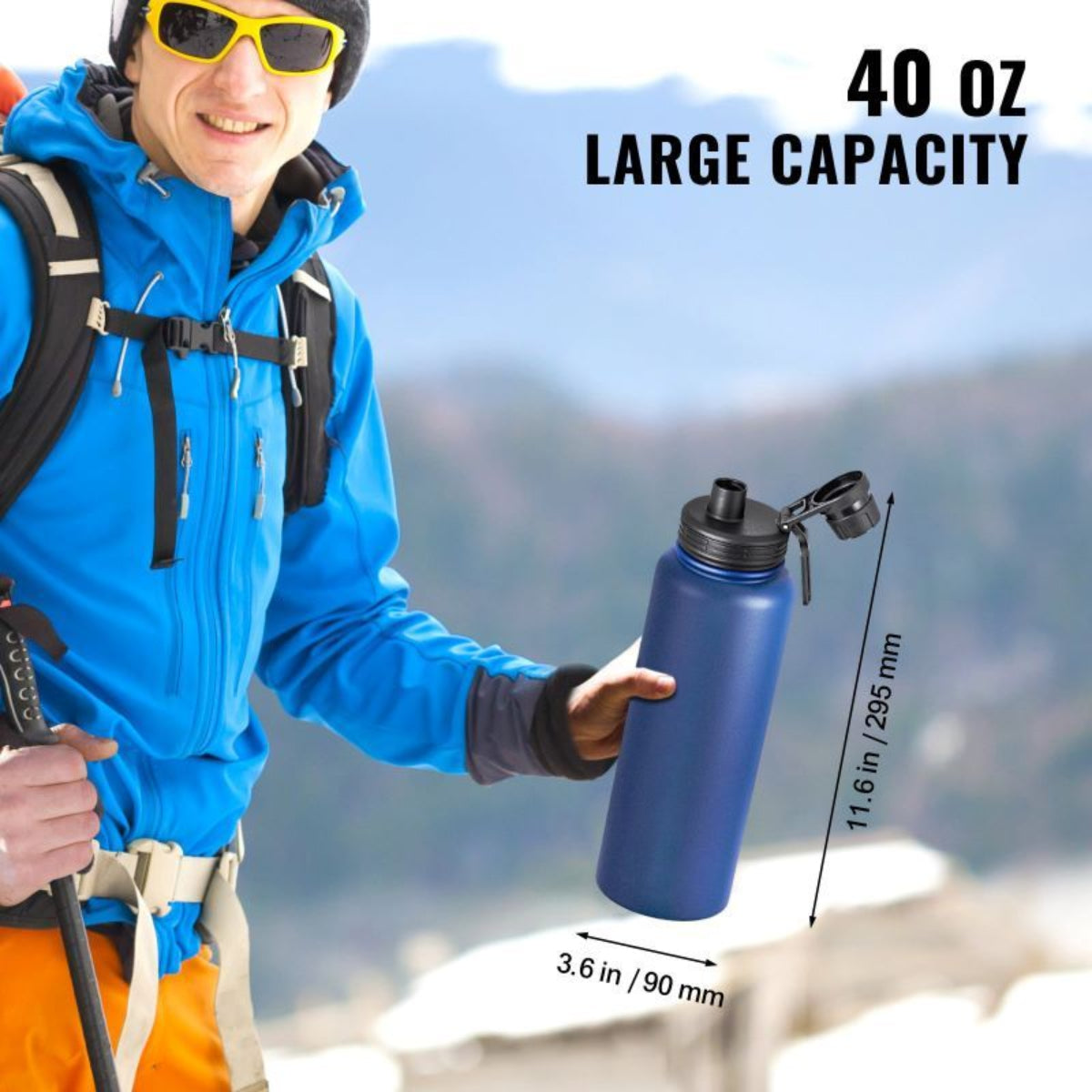 Insulated Stainless Steel Wide-Mouth Water Bottle — bottles