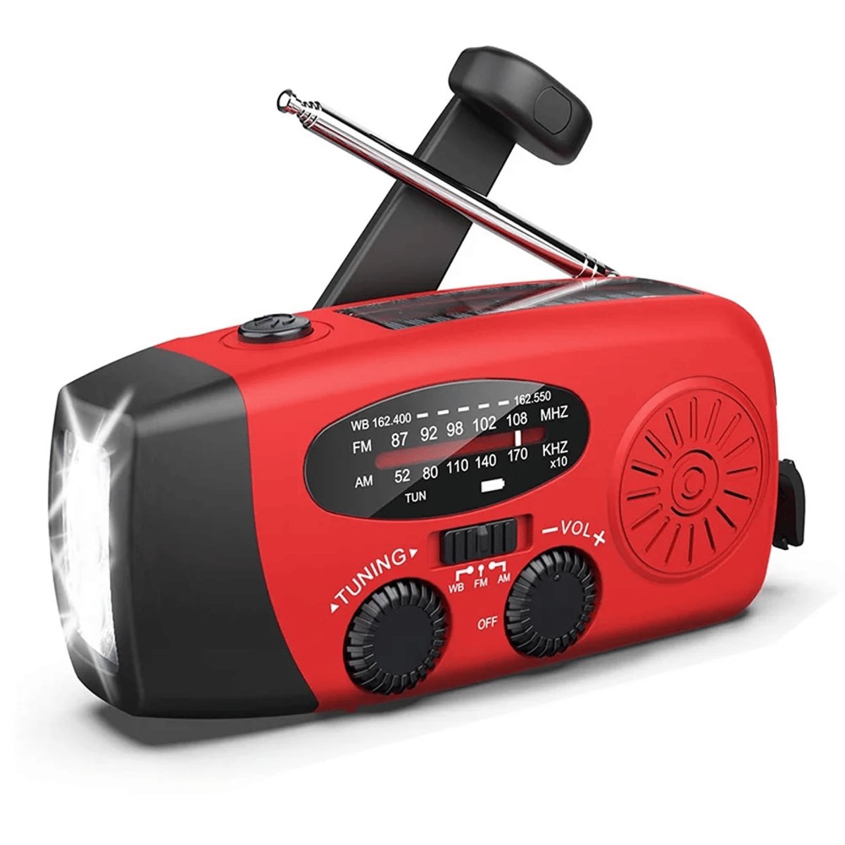 Emergency Crank & Solar Weather Radio - 1000mAh Power Bank + Flashlight — tools kits, view 12