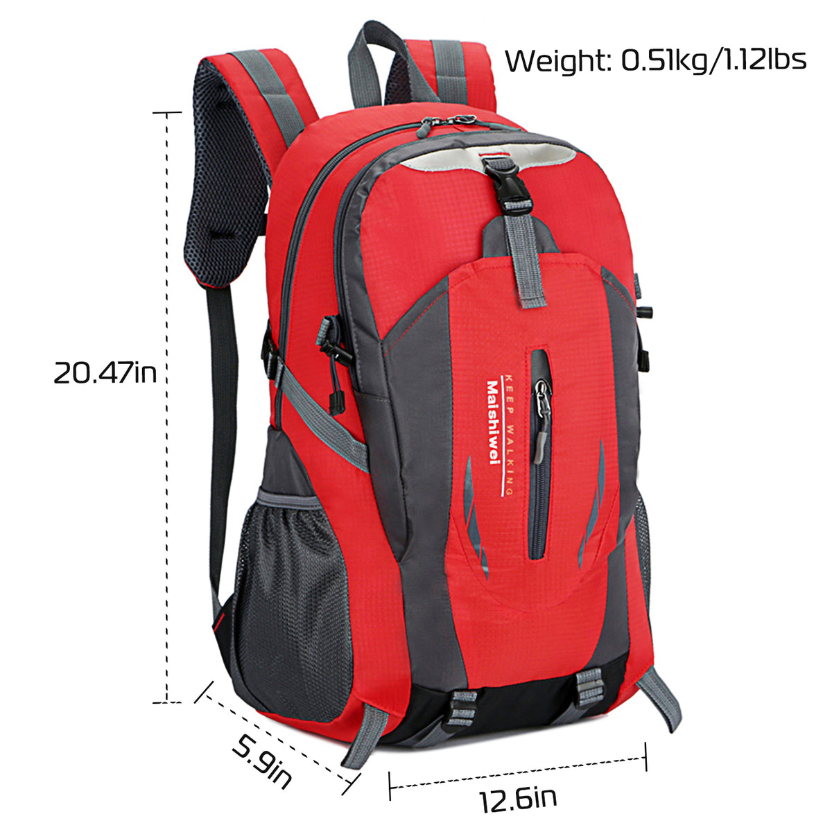 36L Outdoor Hiking Backpack – Red