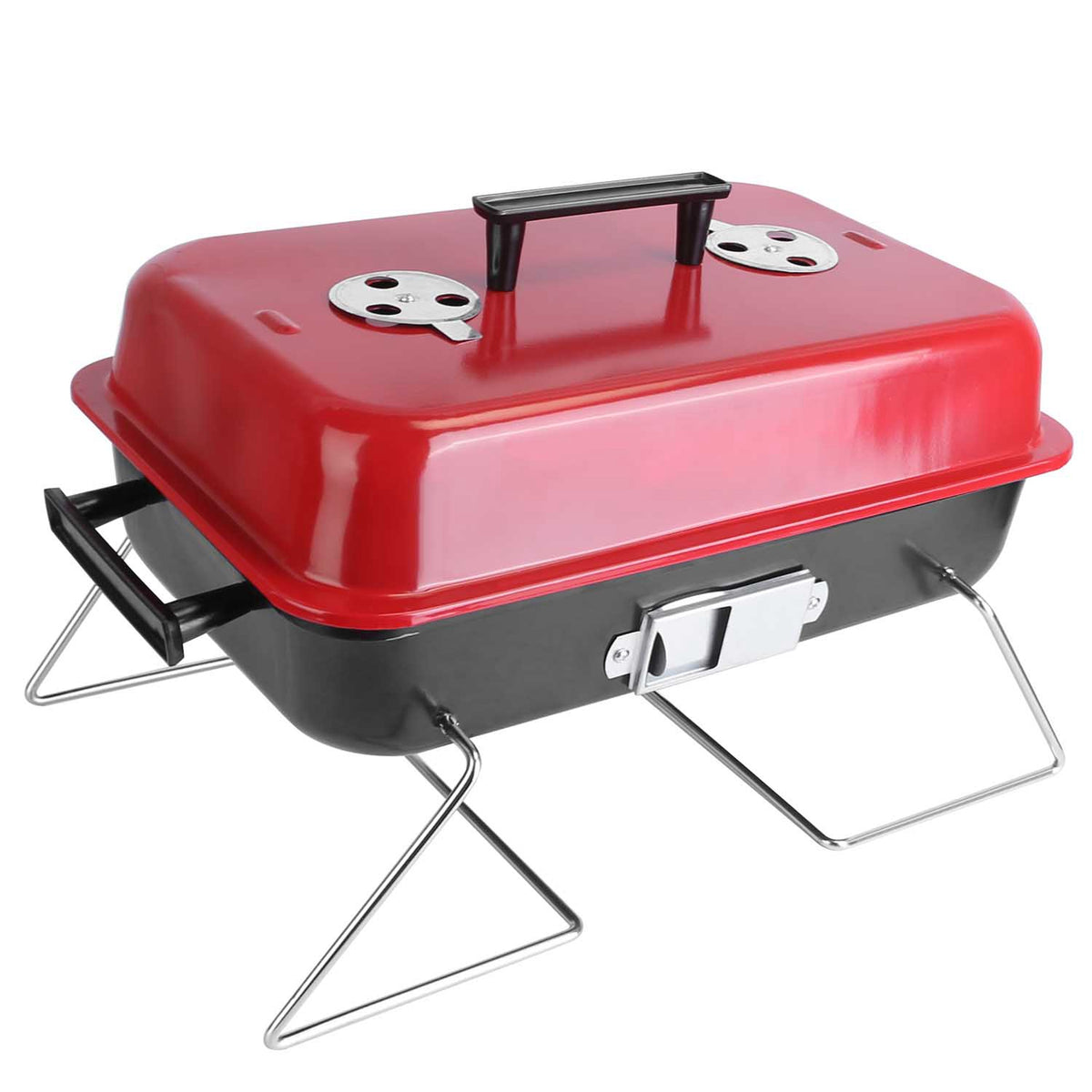 Portable Folding Charcoal Grill with Lid