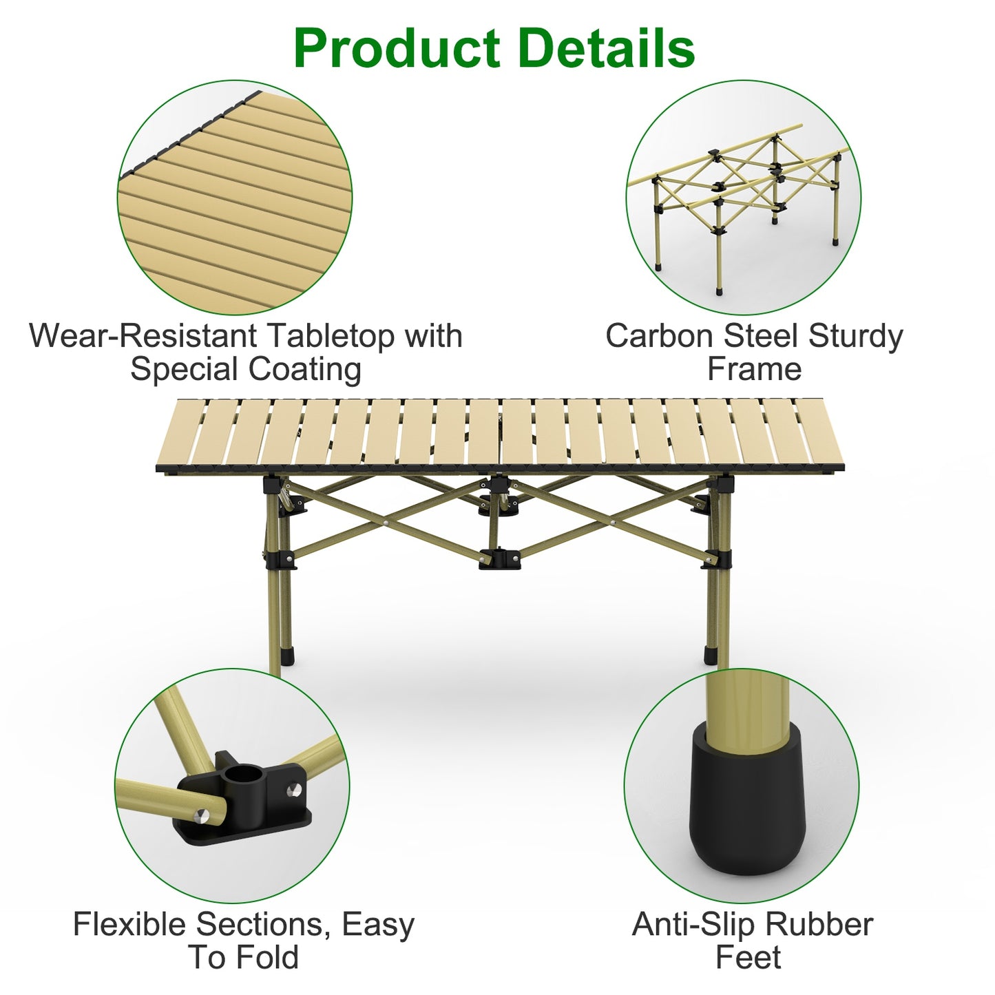 Lake Forest Folding Camping Table with Carry Bag