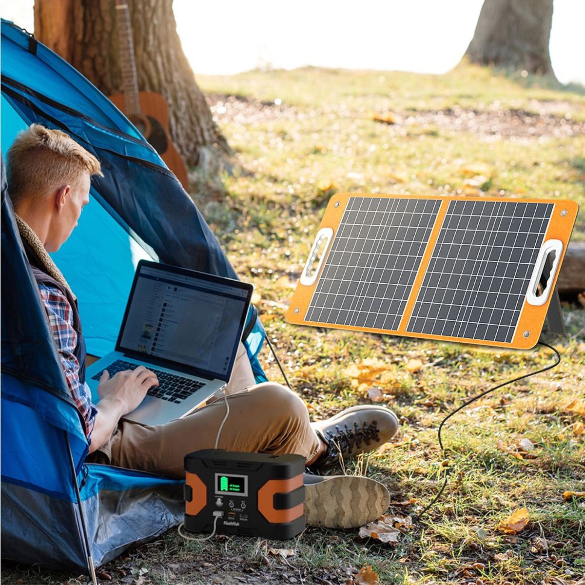 Flashfish EA150 Power Station + 60W Solar Panel Kit – 166Wh Portable Generator — stations, lifestyle