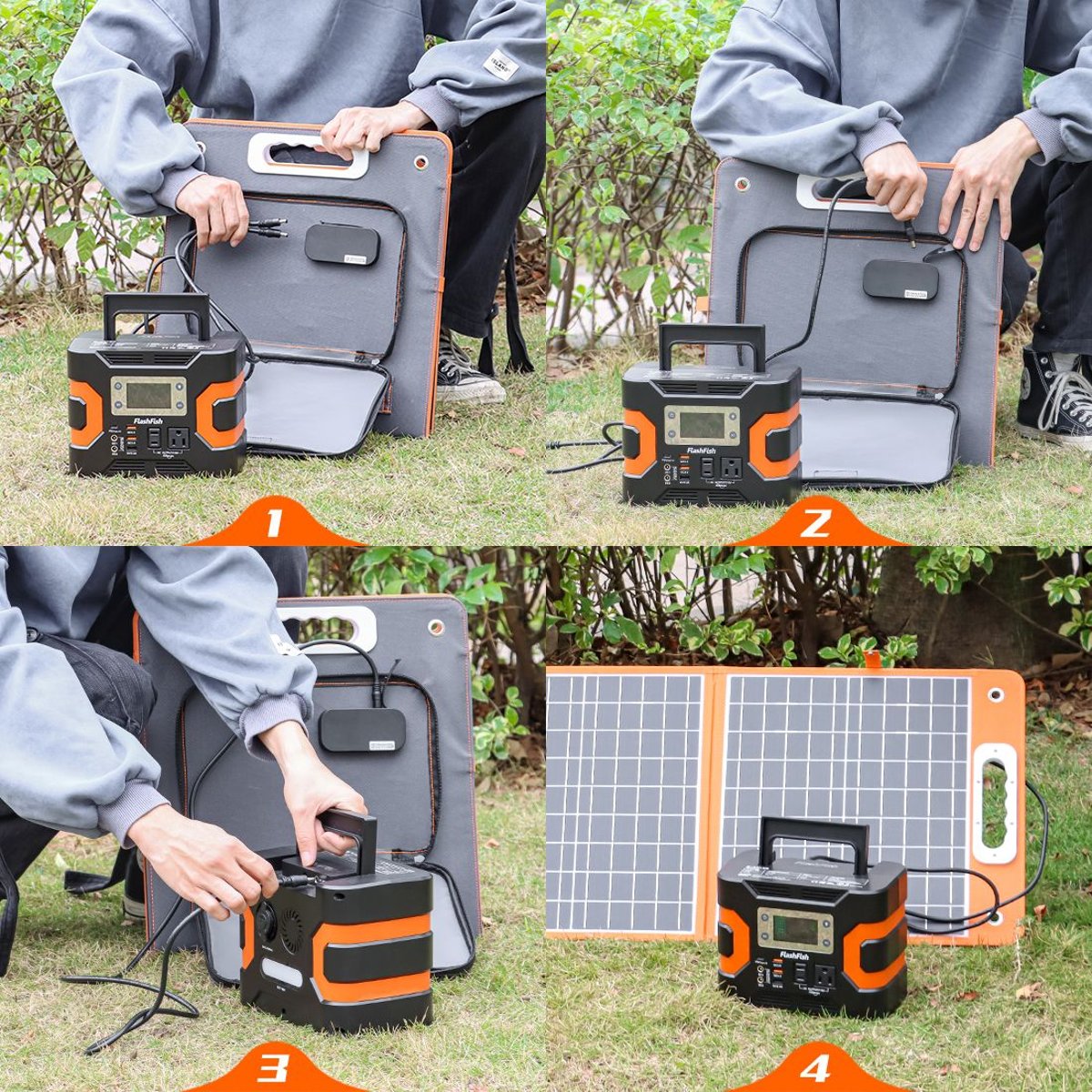 Flashfish EA150 Power Station + 60W Solar Panel Kit – 166Wh Portable Generator — stations, detail