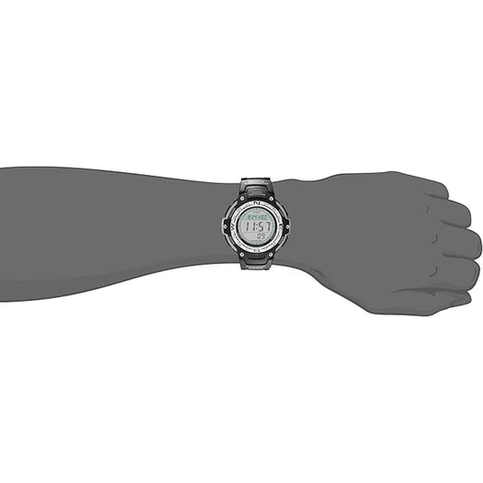 Hunting Watch with Built-In Compass - Rugged Outdoor Timepiece — navigational compasses, back view