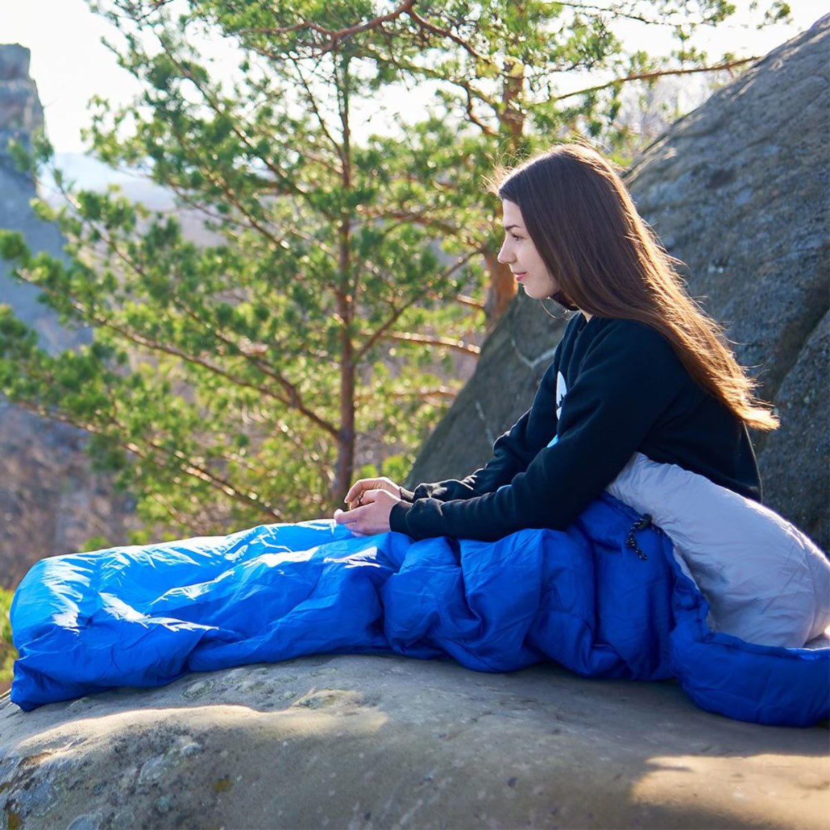 Kamperbox 3-Season Camping Sleeping Bag - Lightweight Outdoor Sleep System — bags, back view