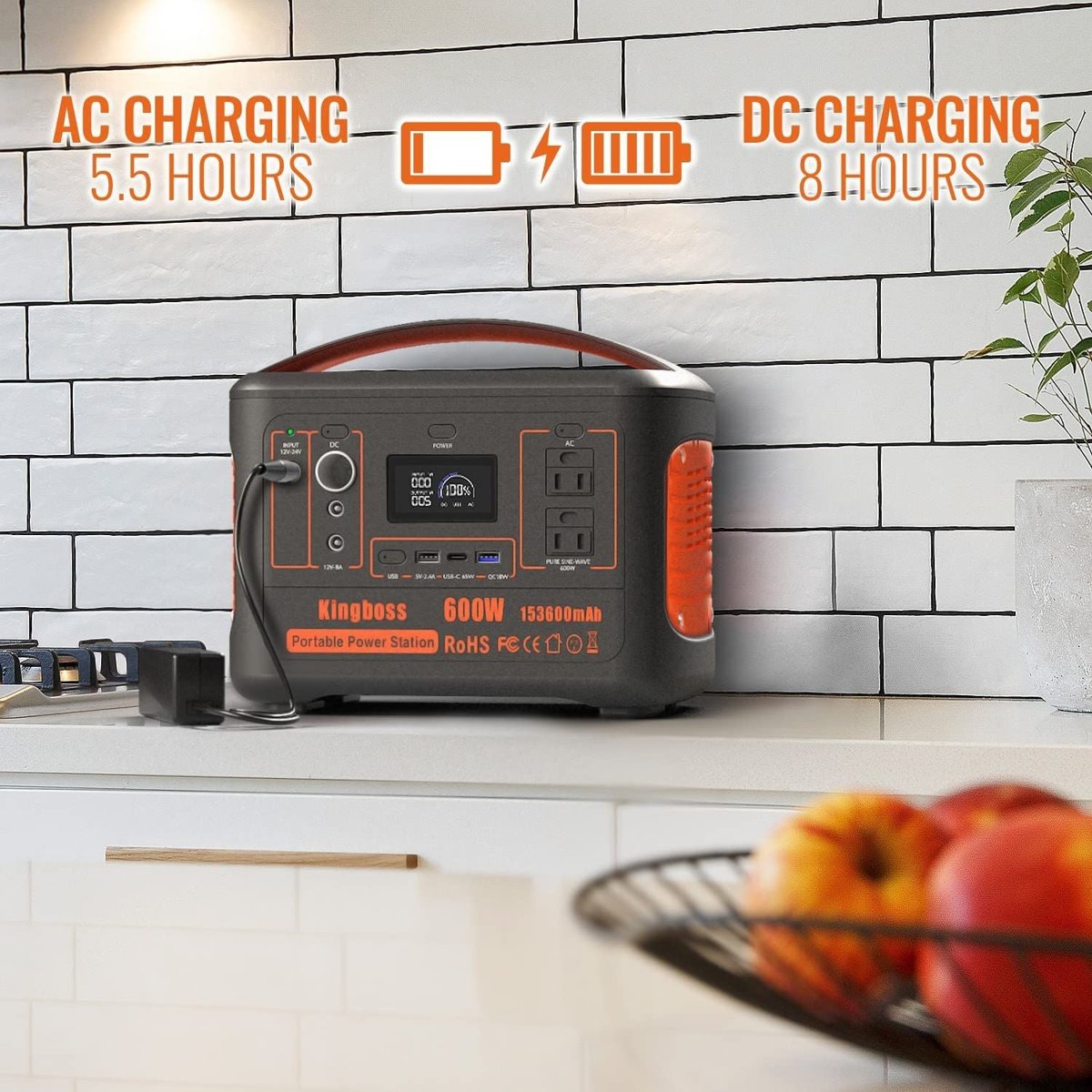 Kingboss 600W Portable Solar Generator – 568Wh Lithium Power Station — stations, view 9