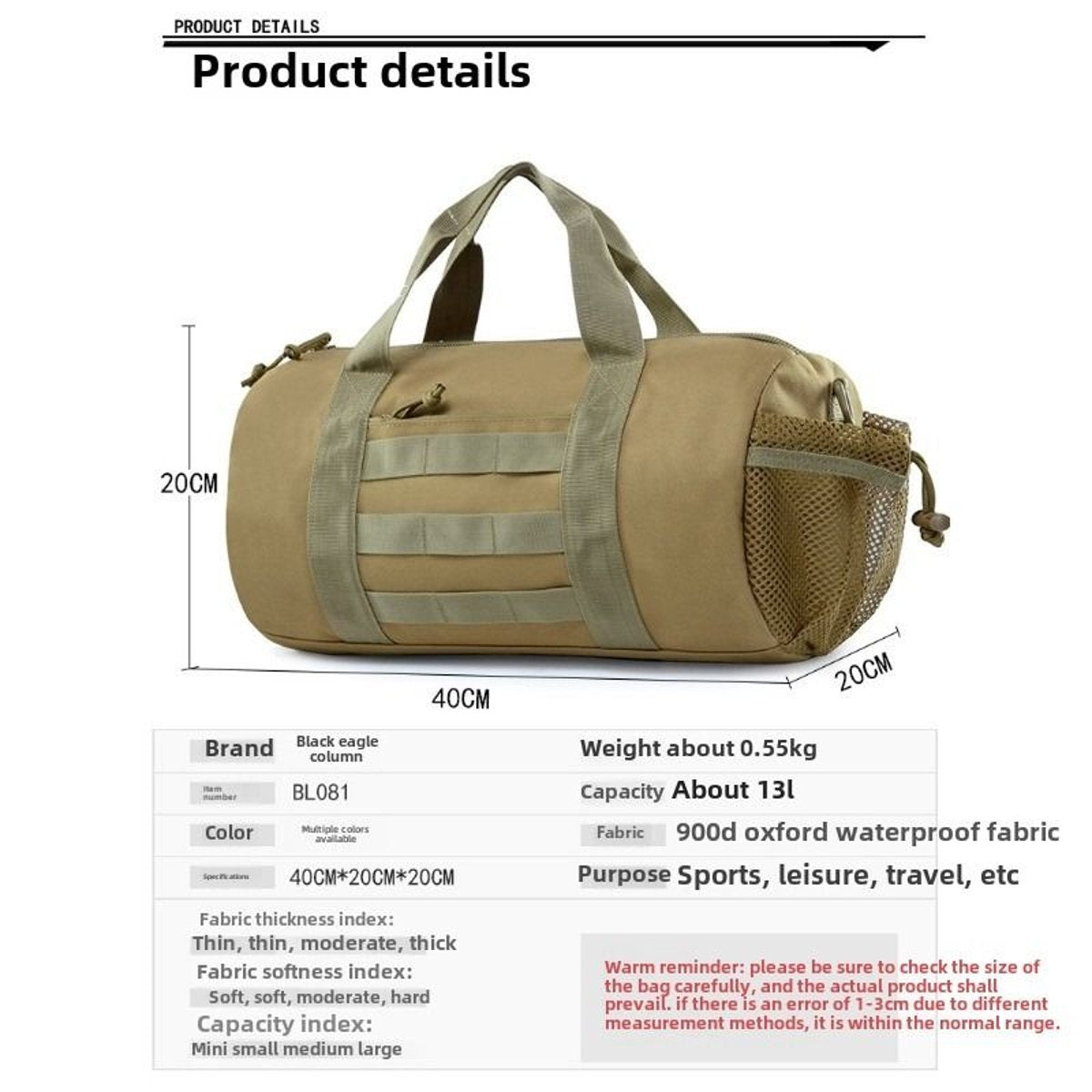 Men's Wet/Dry Gym & Travel Duffle - Shoe Compartment, Crossbody Carry — duffel bags, view 8
