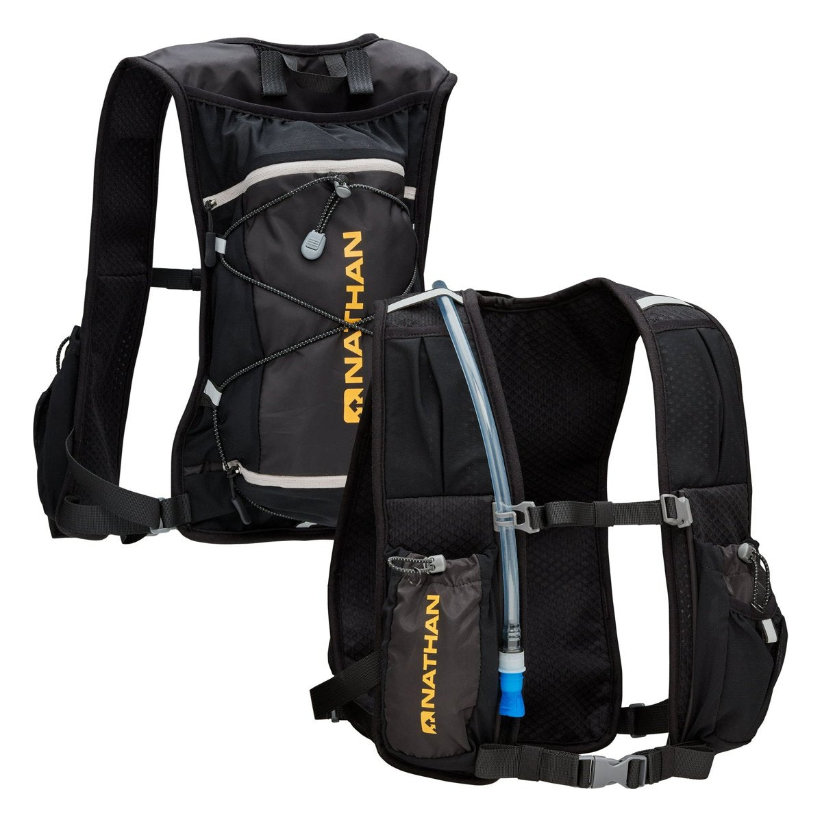 Nathan 6L Hydration Vest - 1.5L Bladder, Bounce-Free Fit — black, vests