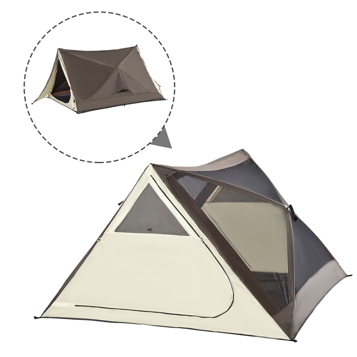 Outsunny 2-3 Person Instant Pop-Up Tent - 3000 mm, Mesh Walls, Rainfly — tents, view 11