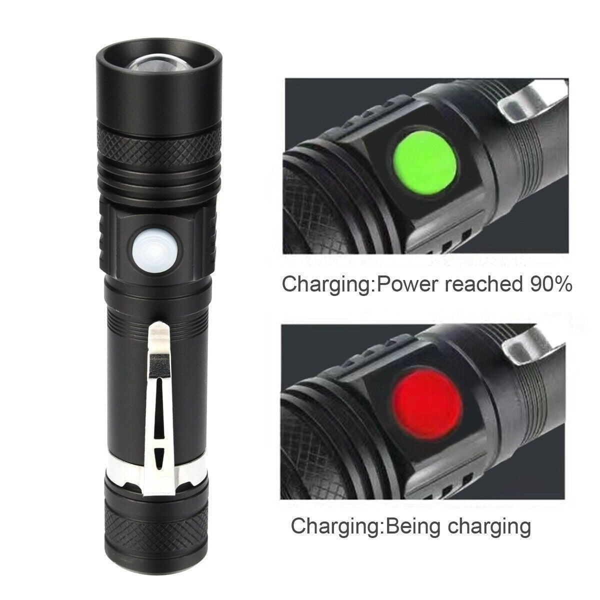 Super Bright Zoomable LED Tactical Flashlight - 90,000 lm (Rechargeable) — flashlights, view 13