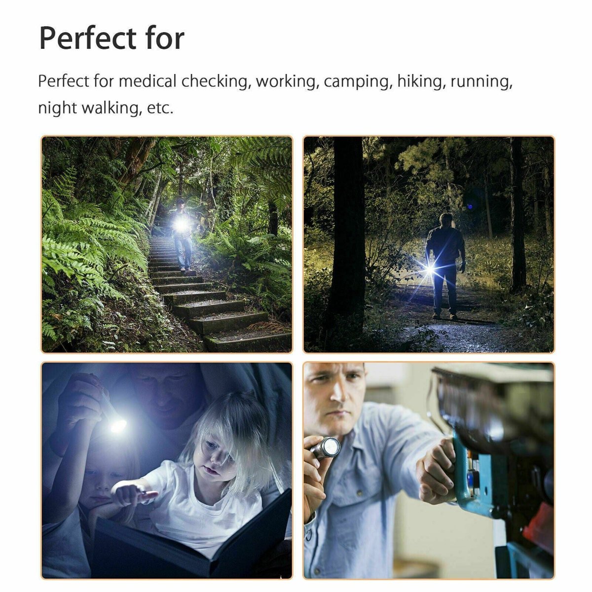 USB Rechargeable Stainless Steel Pen Flashlight (5 in) — flashlights, view 7