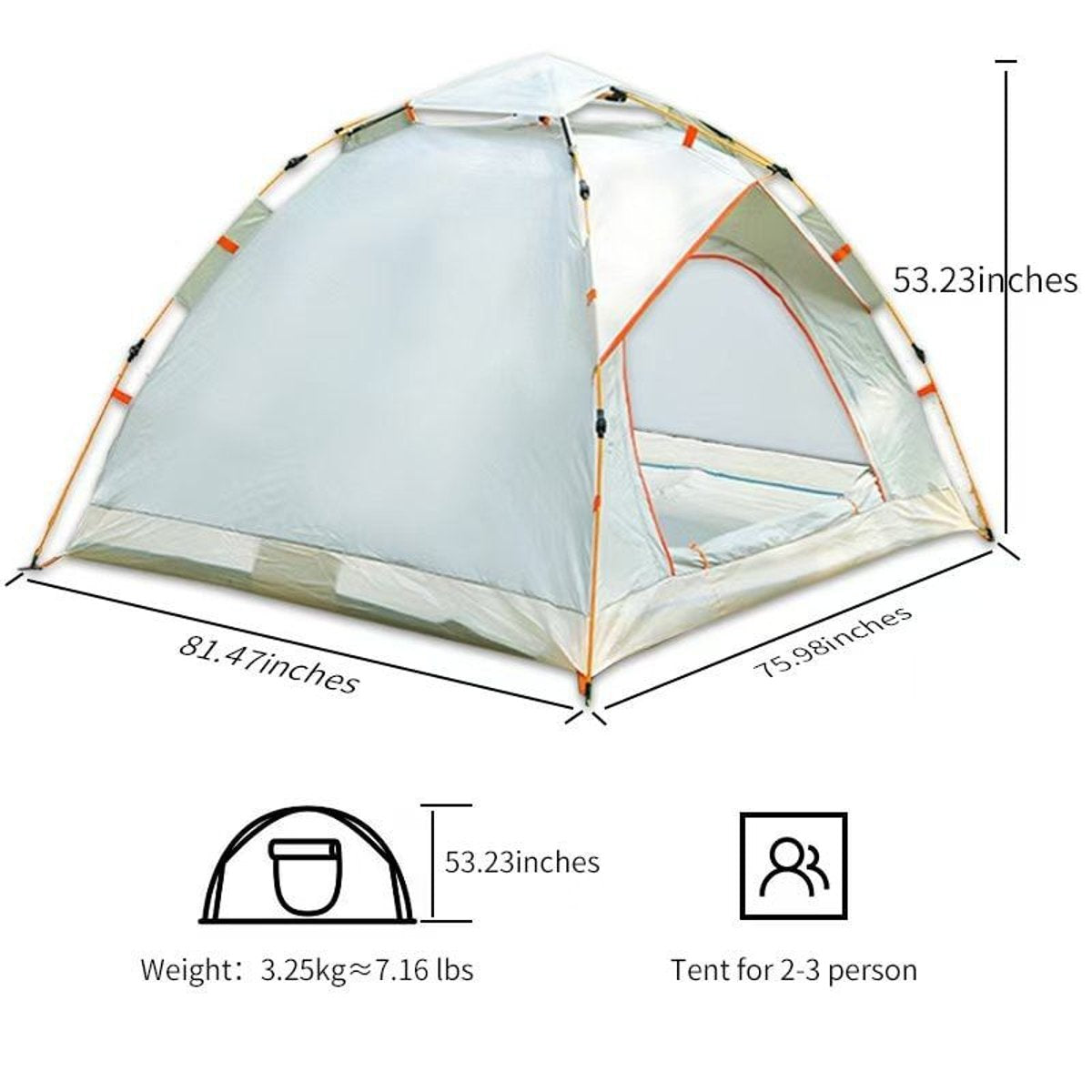VentureGuard Deluxe Pop-Up Hydraulic Tent - Double Door, Mesh, Water-Resistant — tents, detail