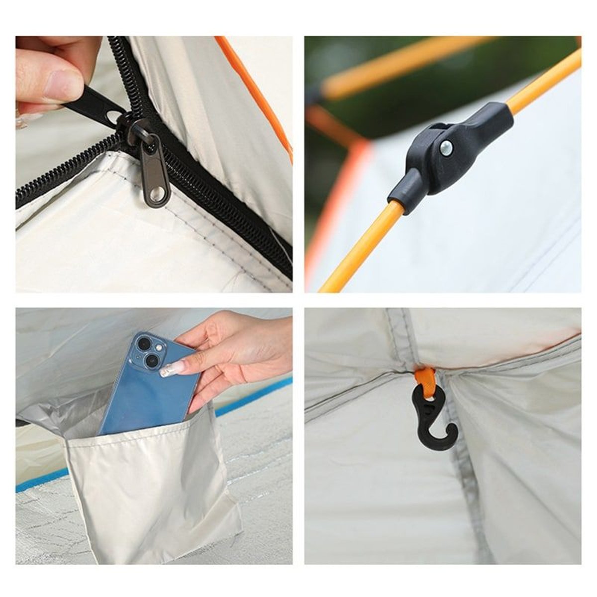 VentureGuard Deluxe Pop-Up Hydraulic Tent - Double Door, Mesh, Water-Resistant — tents, view 7