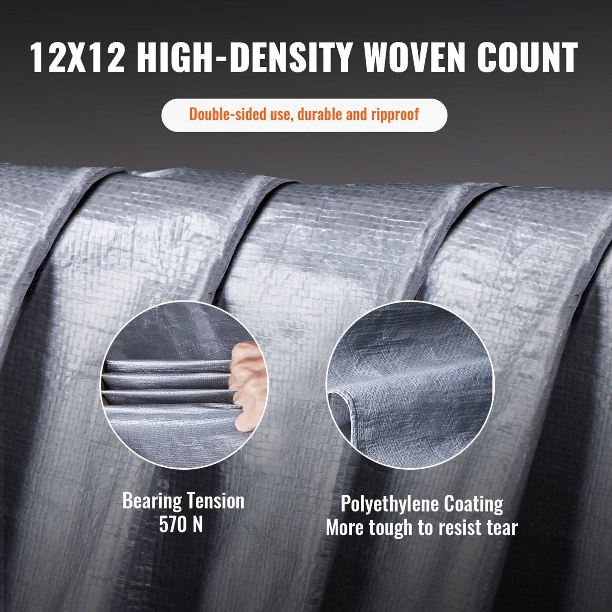VEVOR 10-Mil Waterproof Tarp - 16' x 20', UV-Resistant Poly w/ Metal Grommets — tarps, lifestyle