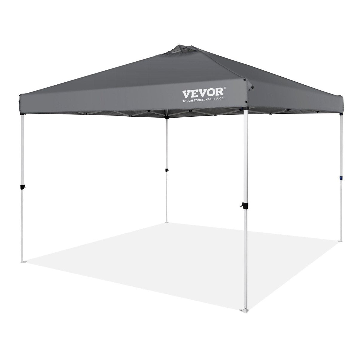 VEVOR 10'×10' Pop-Up Canopy Tent - UPF 50+, CPAI-84, Wheeled Bag & Sandbags — canopies, front view