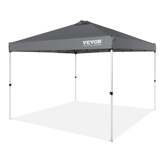VEVOR 10'×10' Pop-Up Canopy Tent - UPF 50+, CPAI-84, Wheeled Bag & Sandbags — canopies, front view