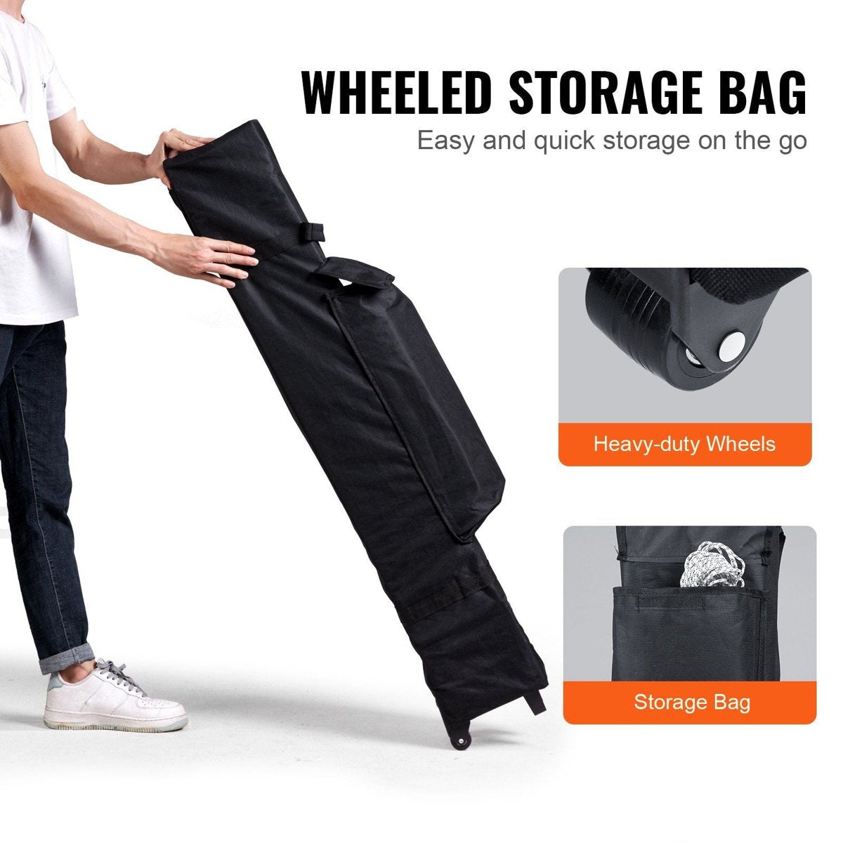 VEVOR 10'×10' Pop-Up Canopy Tent - UPF 50+, CPAI-84, Wheeled Bag & Sandbags — canopies, lifestyle