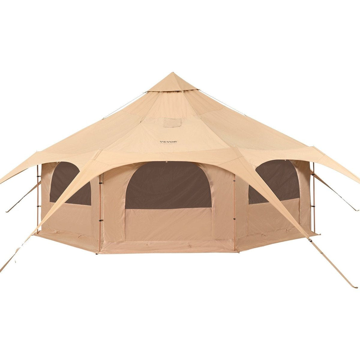 VEVOR 5M TC Canvas Bell Tent - 8-Person Yurt with Stove Jack & Oxford Floor — tents, view 7