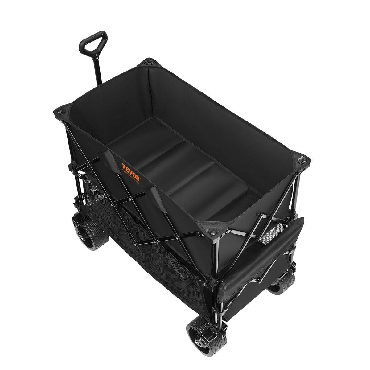 VEVOR Double Decker Collapsible Wagon – 400L Capacity, All-Terrain Wheels — camp furniture, back view